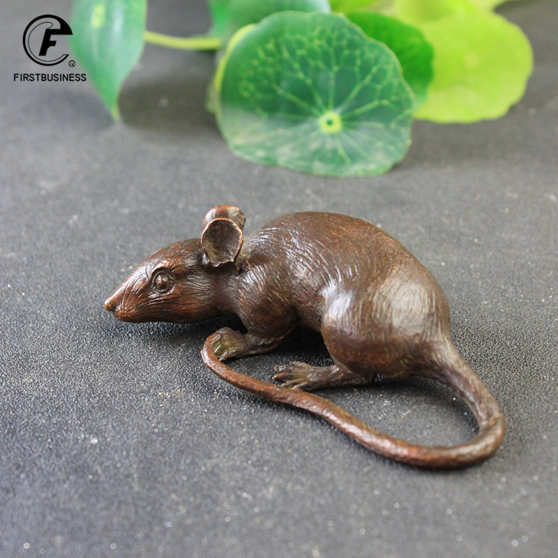 Aquarium Fish Names - Heavy Brass BIG Rat Mouse Figurines
