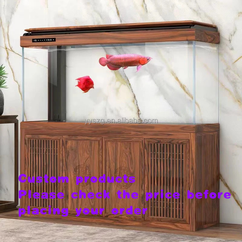Live Fish Aquarium - custom.Commercial Luxury Glass Rectangle Wall Aquarium