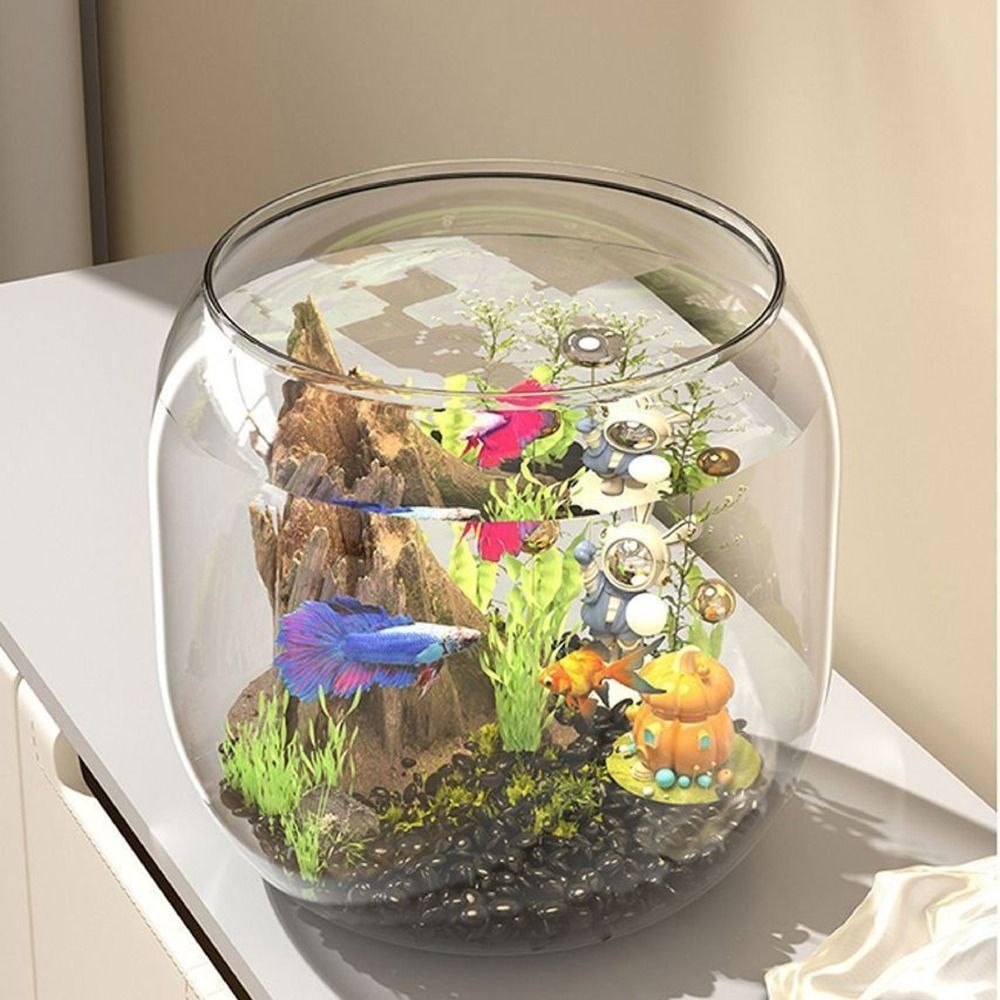 Transparent Round Fish Tank An - огляд і ціна Live Fish Aquarium